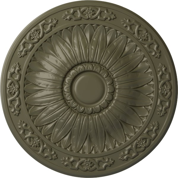 Ekena Millwork Lunel Ceiling Medallion (Fits Canopies up to 3 3/4"), 20 1/4"OD x 1 1/2"P, Painted Turtle CM20LUPTF - main